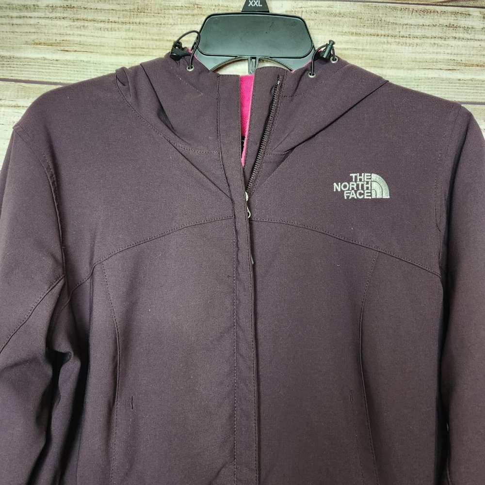 The North Face Womens Purple Pink Fleece Interior Hoodie Jacket Pockets XS/TP - Picture 2 of 16